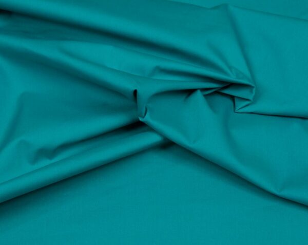 tissu coton uni bleu turquoise oeko tex