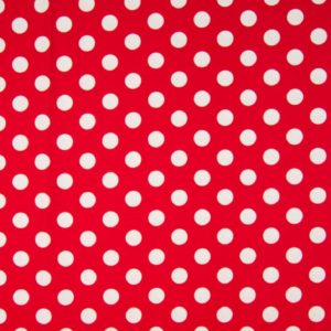 tissu jersey rouge pois blancs oeko tex