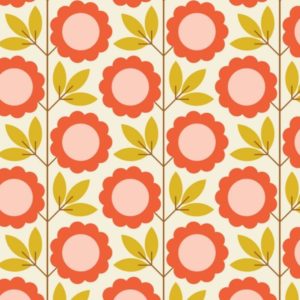 tissu velours milleraies "a walk remembered" fleurs vintage BIO