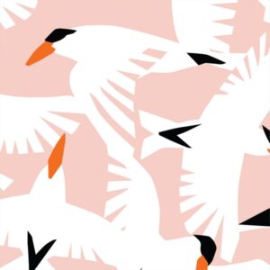 tissu canvas "wildlife" oiseaux BIO