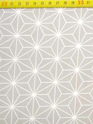 tissu coton étoiles origami grises OEKO TEX