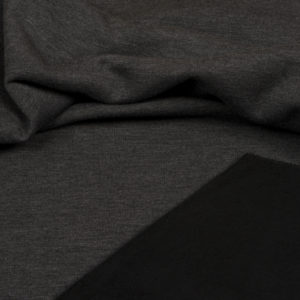 tissu sweat épais noir OEKO TEX