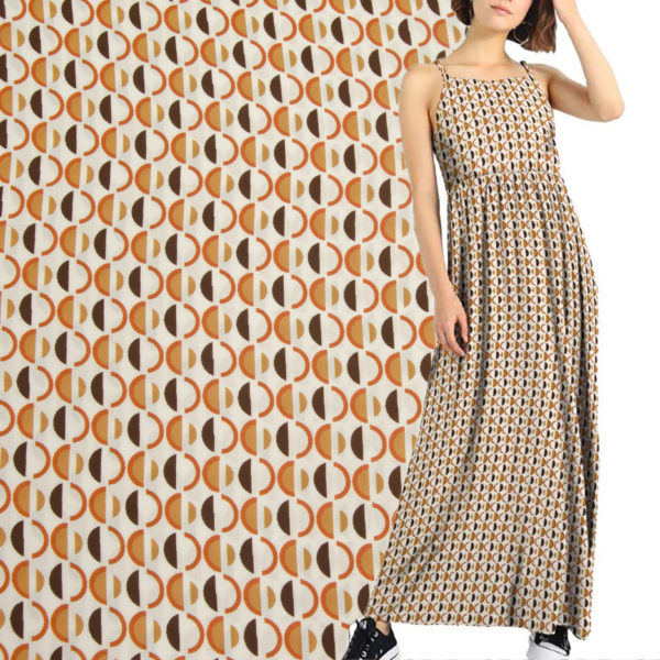 Viscose "Cercles rétro" OEKO TEX