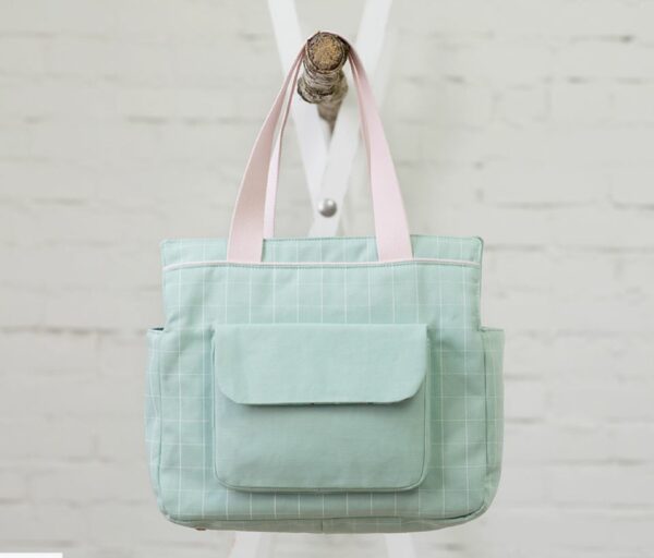 tissu "thin grid" aqua havre clair See You At Six Oelo Tex