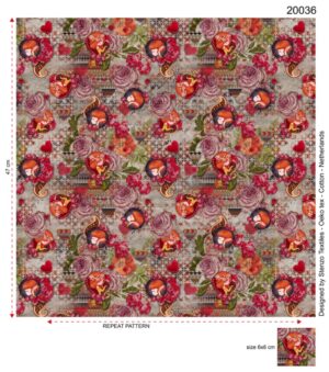 tissu French Terry "Au pays des fées" OEKO TEX