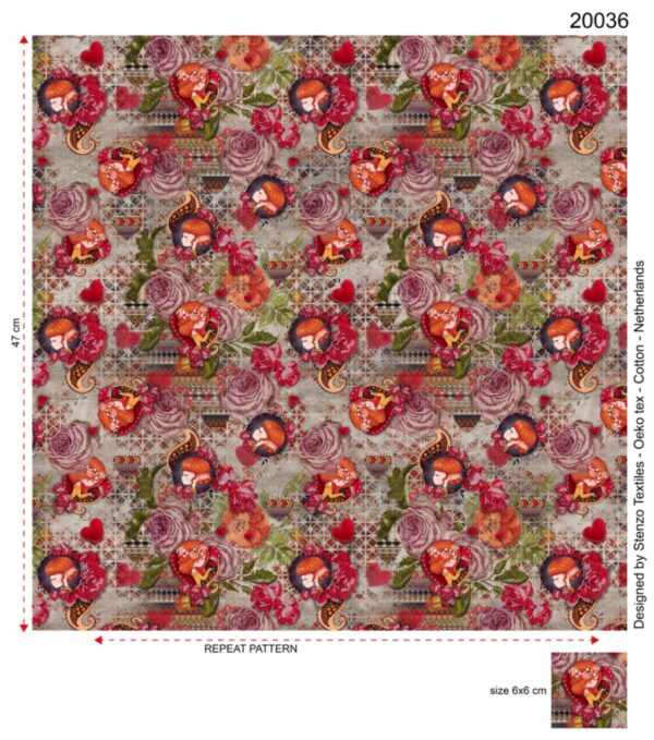 tissu French Terry "Au pays des fées" OEKO TEX