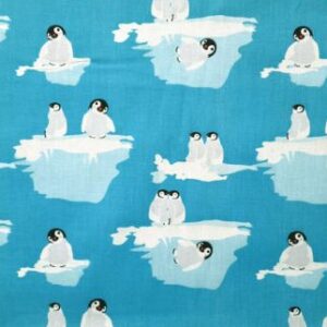 tissu coton "Pingouins sur la banquise" OEKO TEX