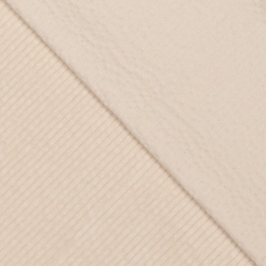 tissu velours extensible beige OEKO TEX