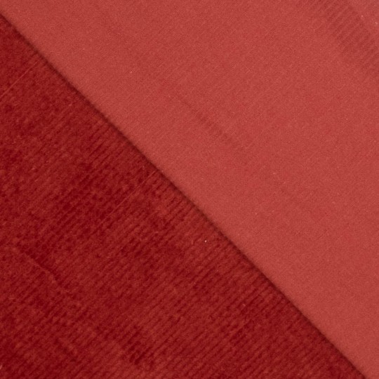 tissu velours extensible rouge OEKO TEX