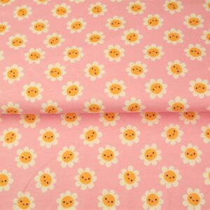 tissu jersey "sourires de marguerites" OEKO TEX