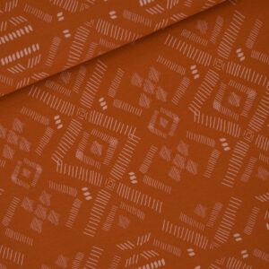 tissu french Terry "Pattern Stripes" Brun d'Automne See You At Sic OEKO TEX