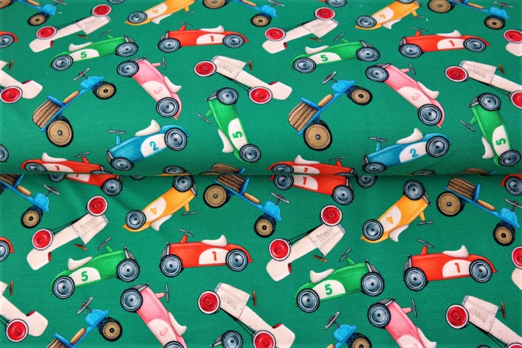 tissu french terry "voitures rétro" OEKO TEX