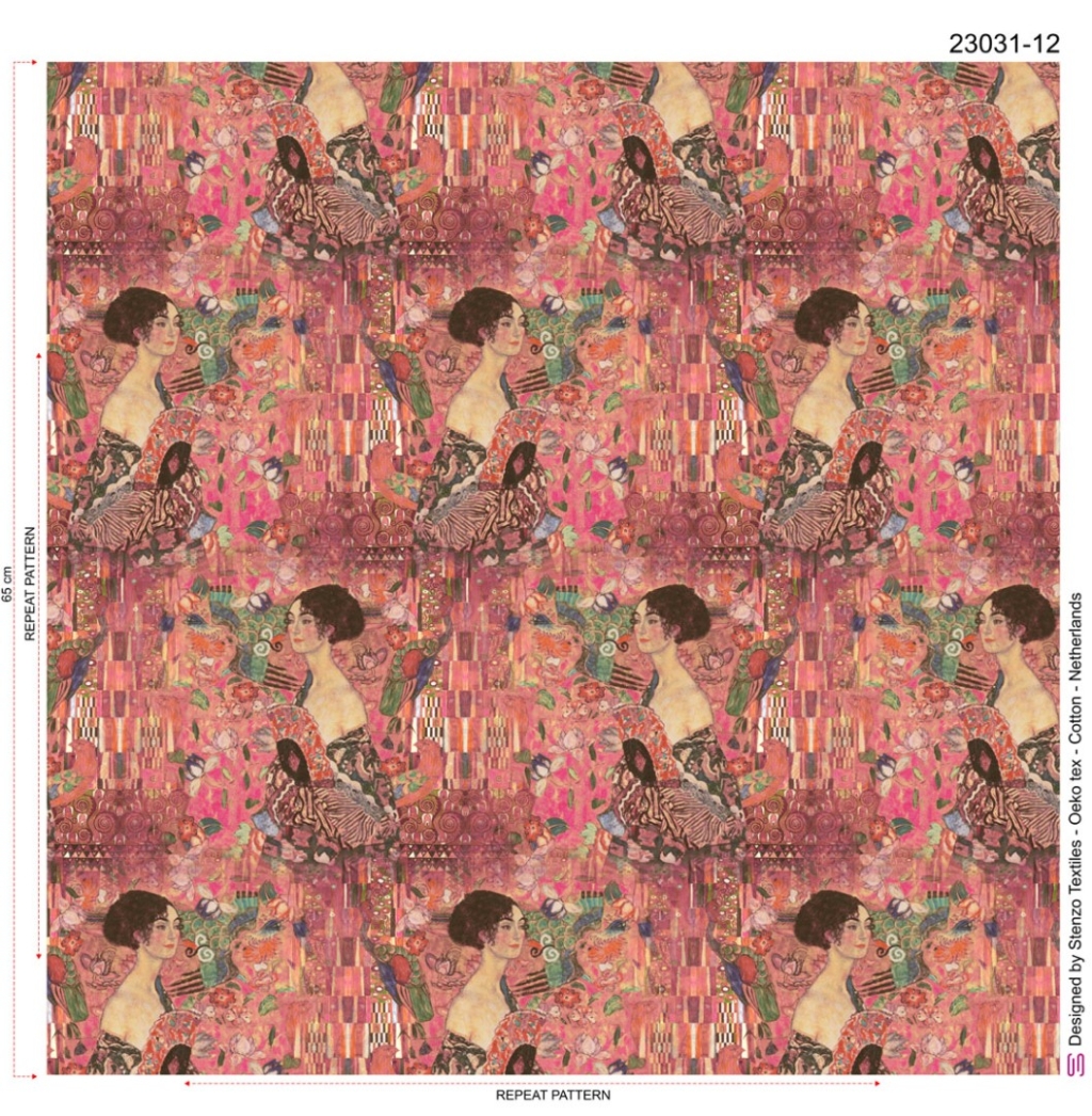 lin-viscose "Femmes en rose" OEKO TEX