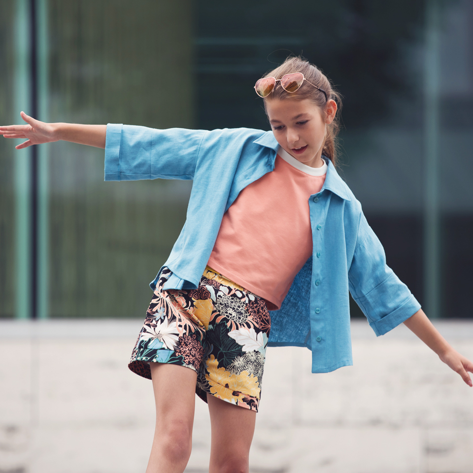 tissu Lin - viscose "Bleu Niagara" See You At Six OEKO TEX