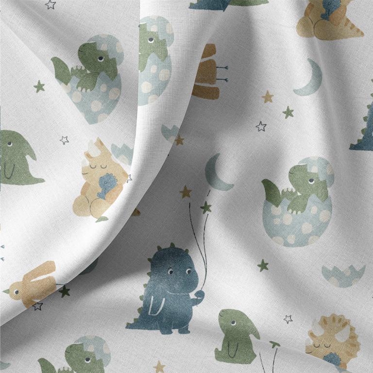 tissu coton "Drax Dinos" OEKO TEX