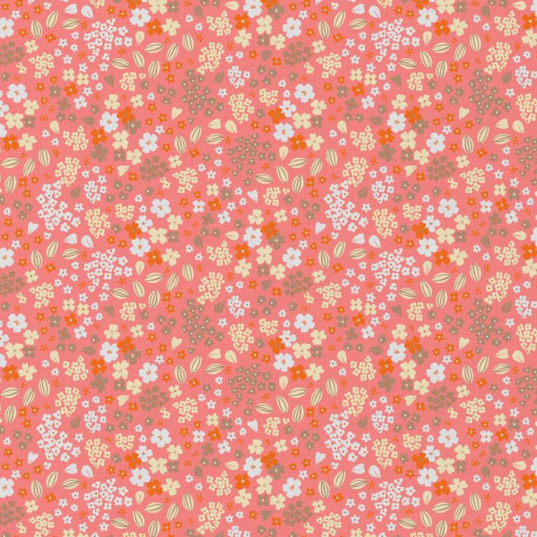 tissu coton enduit "Doaby sorbet" OEKO TEX