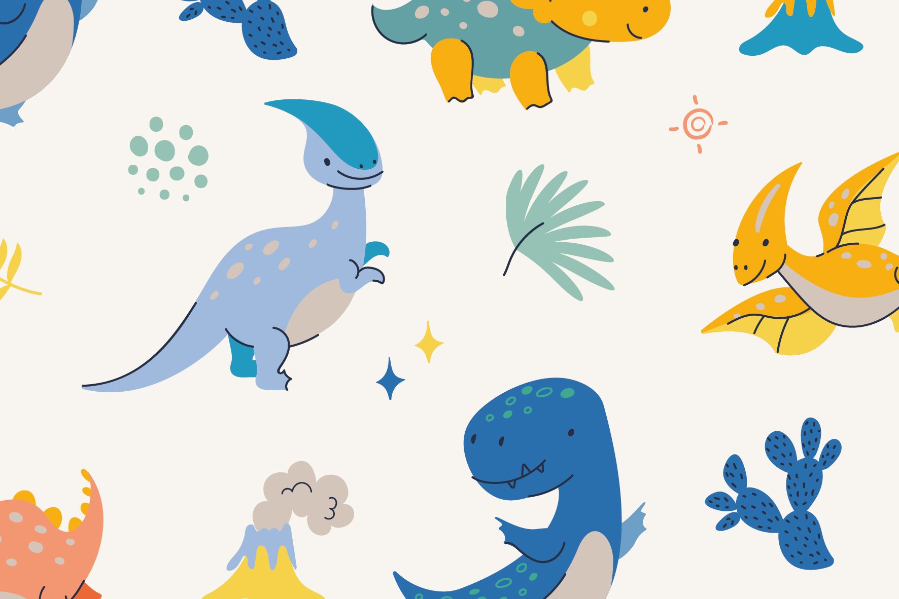 tissu jersey digital "Drôles de dinos" OEKO TEX