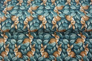 tissu jersey "Lapins de nuit" OEKO TEX