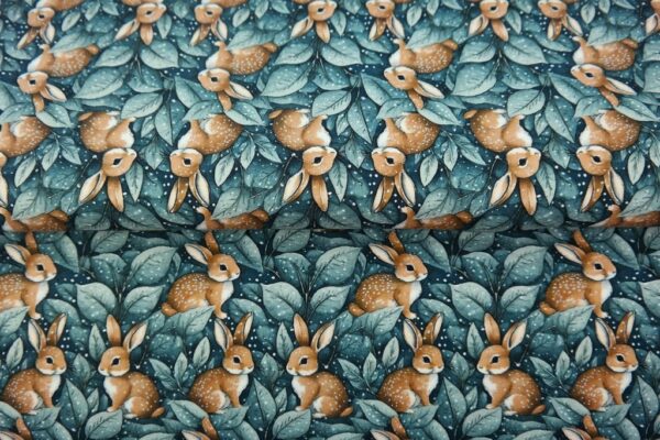 tissu jersey "Lapins de nuit" OEKO TEX