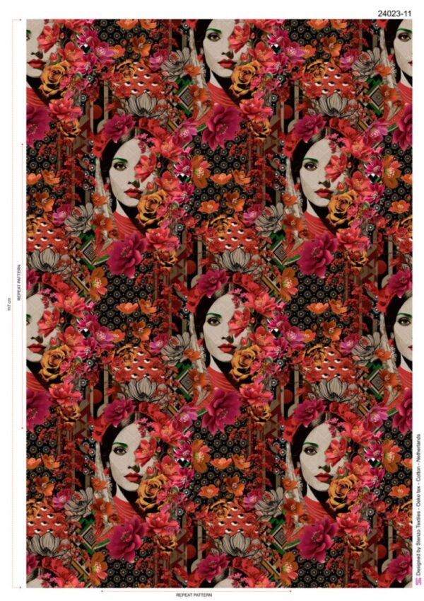 tissu jersey " Femmes de Fleurs" OEKO TEX