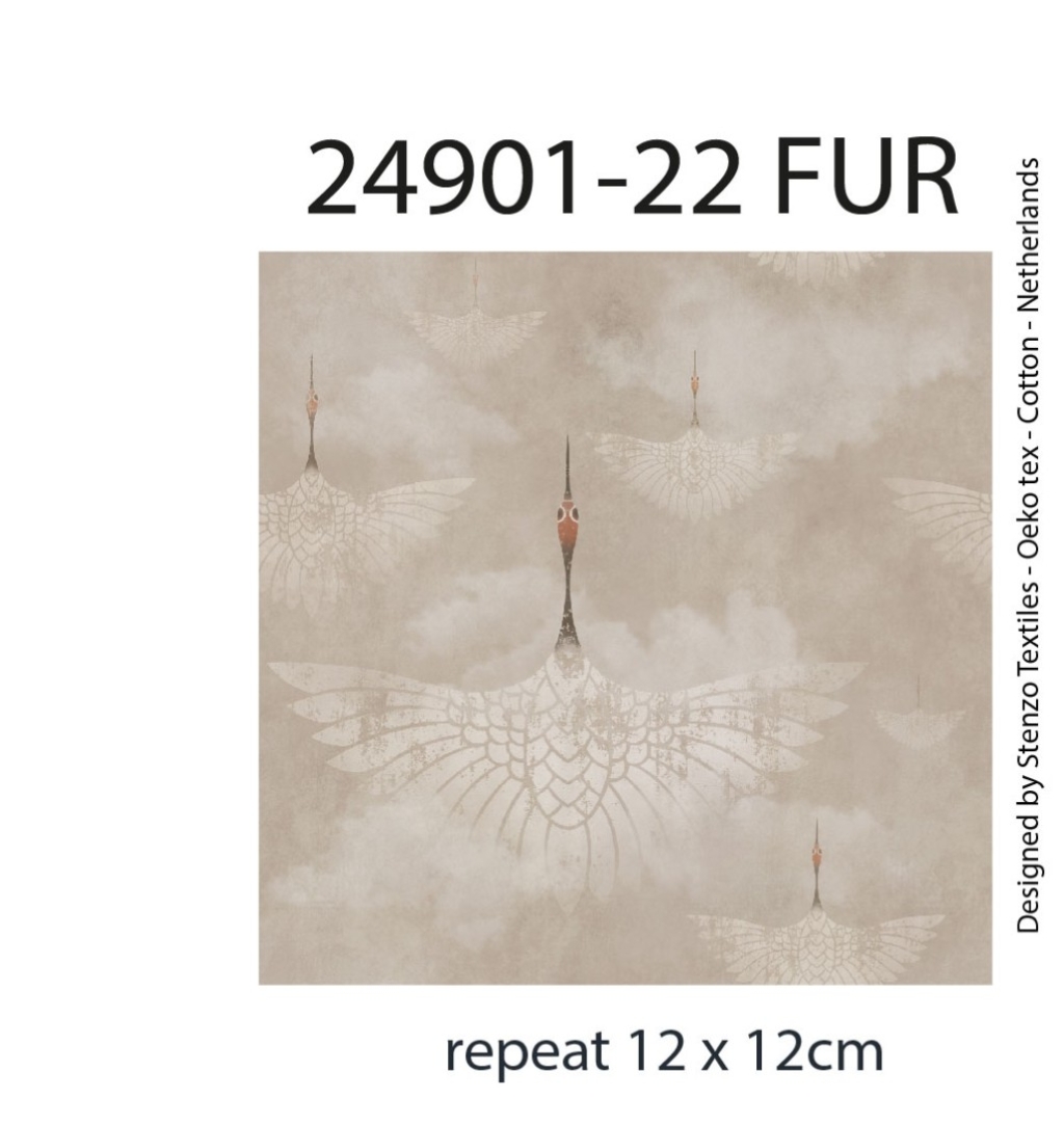 tissu jersey "Vol de grues" OEKO TEX