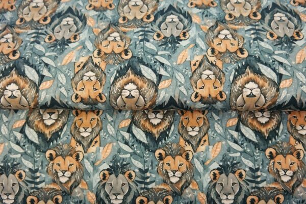 tissu jersey "La nuit des lions" OEKO TEX