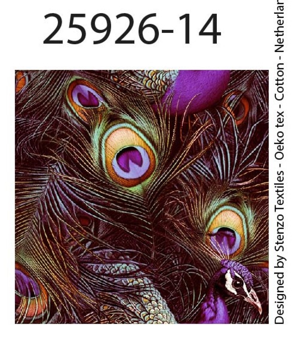jersey plumes de Paons violet