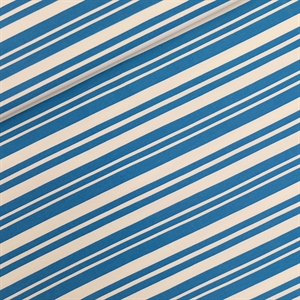 French Terry "Summer Horizontals" - Blanc cassé