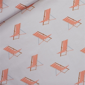 Coton- "Beach Chairs" Gris-vert