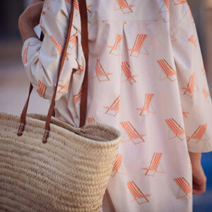 Coton- "Beach Chairs" Gris-vert