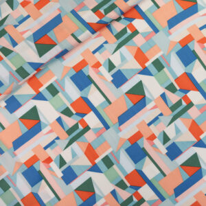 Ecovero/Viscose "Cubistics" - blanc cassé
