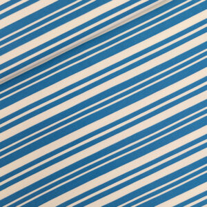 French Terry "Summer Horizontals" - Blanc cassé