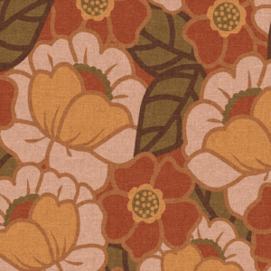 Coton Natté "CLEMONE orange & pêche"