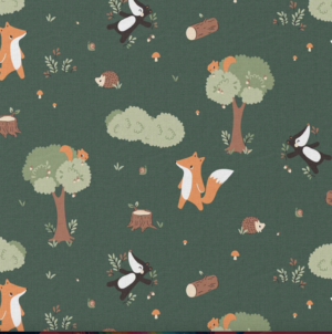 Coton "GUY vert & orange"