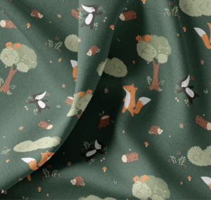 Coton  "GUY vert & orange"