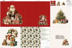Kit Coussins x 3  "Noël" - toile de coton