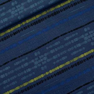Coton - "Sound Waves" Bleu Océana