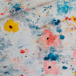 Gabardine - Toile de coton - "Roses on Canvas"