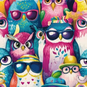 Jersey digital "Hiboux colorés"