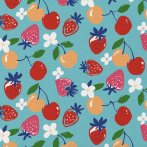 Coton Enduit "Salade de fruits"