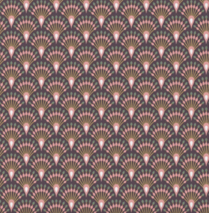 Coton Enduit "GINZA" Aubergine & Rose