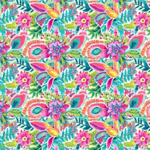 Jersey digital "Flowers fuchsia"