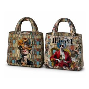 Kit Grand sac - Cabas "Crazy women's" - toile de coton