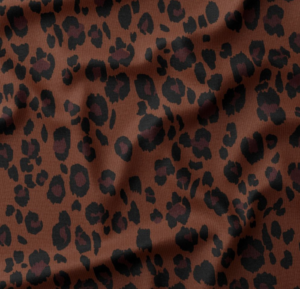 Velours milleraies "LEOPARD marron & noir"