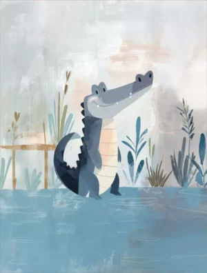Panneau couverture - "Téo le croco"