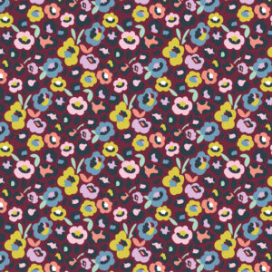 Velours milleraies "Fleurs d'automne"