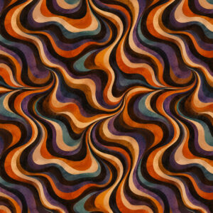 Viscose - Gabardine "Arabesques psyché"