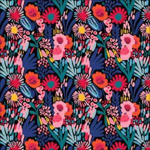 Jersey digital "Fleurs abstraites"