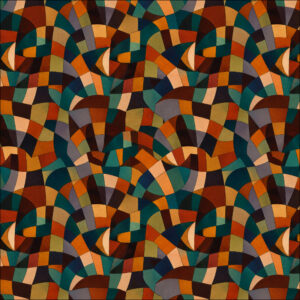 French Terry digital "Mosaïque d'automne"