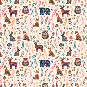 French Terry digital "Animaux du froid"